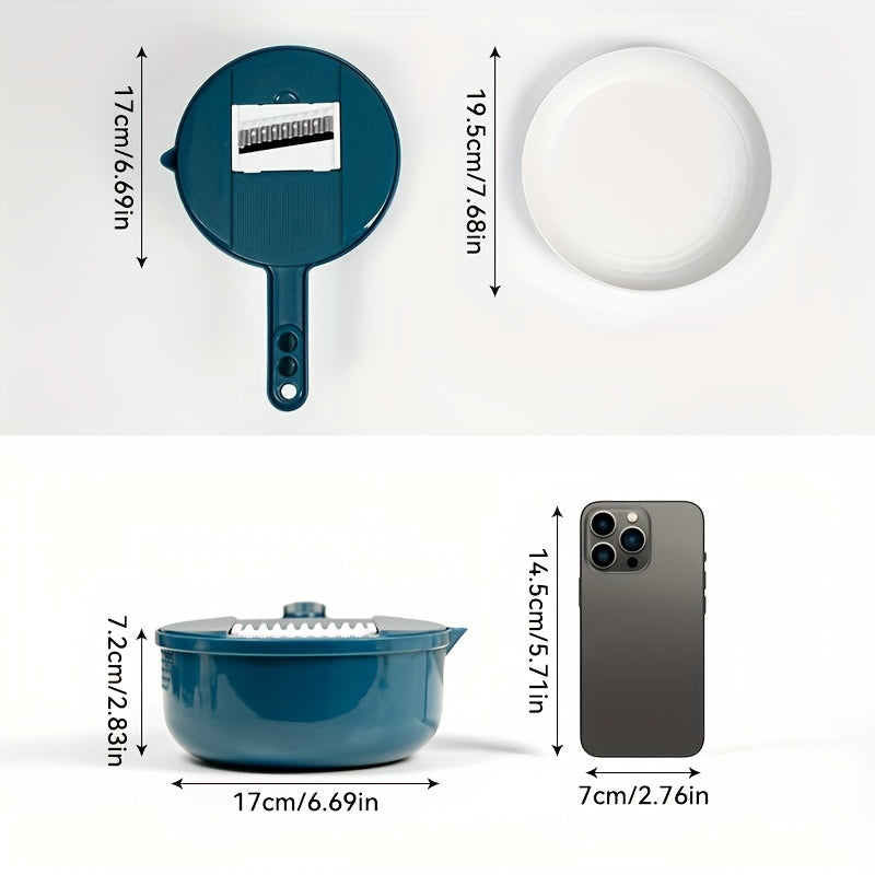 12-In-1 Multi-Functional Vegetable Chopper Carrots Potatoes Manually Cut Shred Slicer Radish Grater Kitchen Tools Vegetable Cutter For Hotel/Commercial