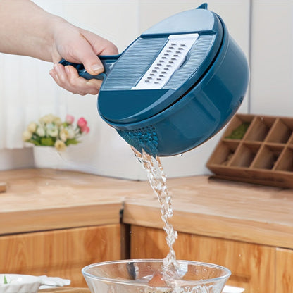 12-In-1 Multi-Functional Vegetable Chopper Carrots Potatoes Manually Cut Shred Slicer Radish Grater Kitchen Tools Vegetable Cutter For Hotel/Commercial