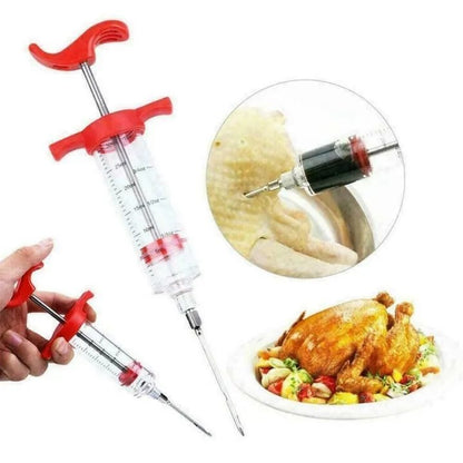 BBQ Meat chicken Broast Injector Marinade Injector with Stainless Steel Needles Turkey Chicken Injector Sauce Injection Kitchen Accessories