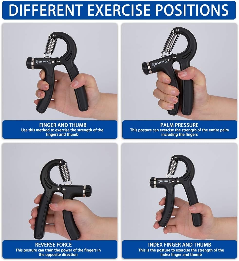 SP Dealz Counter 10KG To 60KG Weight Adjustable Professional Counter Hand Gripper for Men & Women | Counter Hand Grip|Finger Exerciser|Power Gripper