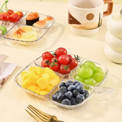 4 Section Acrylic Serving Plate