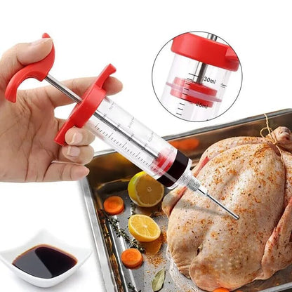 BBQ Meat chicken Broast Injector Marinade Injector with Stainless Steel Needles Turkey Chicken Injector Sauce Injection Kitchen Accessories