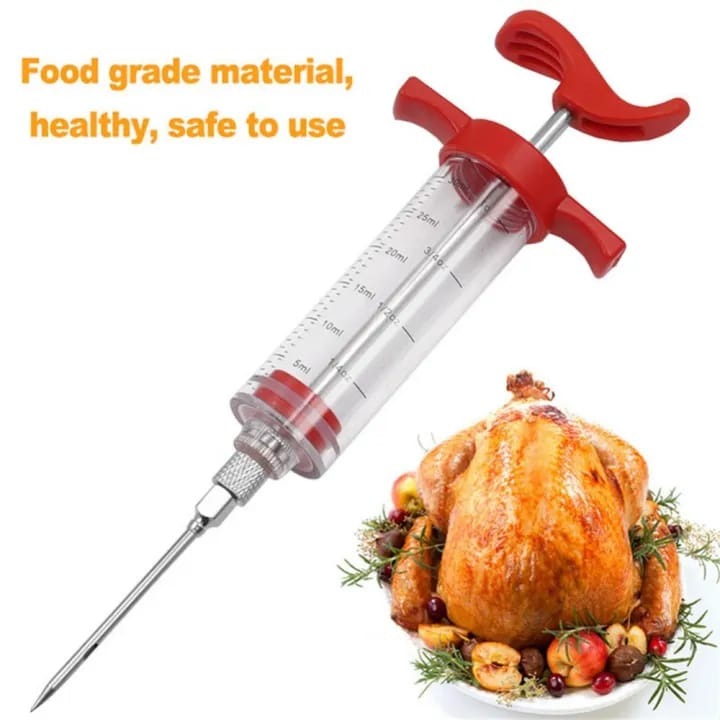 BBQ Meat chicken Broast Injector Marinade Injector with Stainless Steel Needles Turkey Chicken Injector Sauce Injection Kitchen Accessories