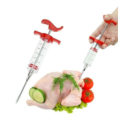 BBQ Meat chicken Broast Injector Marinade Injector with Stainless Steel Needles Turkey Chicken Injector Sauce Injection Kitchen Accessories