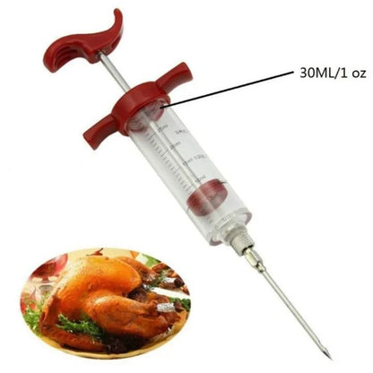 BBQ Meat chicken Broast Injector Marinade Injector with Stainless Steel Needles Turkey Chicken Injector Sauce Injection Kitchen Accessories