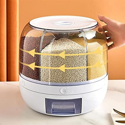 Rotating Rice Dispenser 6-Grids